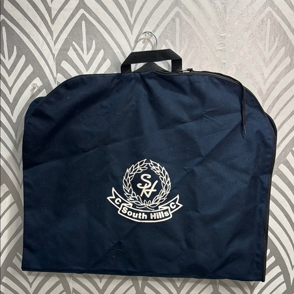 NWOT Blue and White Luggage Garment Bag with Crest - Picture 1 of 6